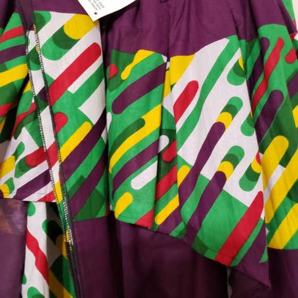 Rainbow multi-colored tiered high-low skirt - Picture 6 of 12